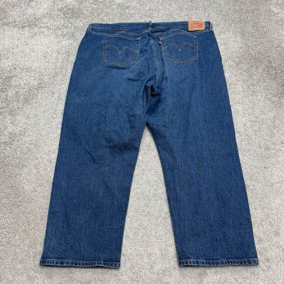 Levi's 501 T High Rise Tapered Button Fly Ankle Denim Jeans Womens Plus 20W Blue - Picture 2 of 16